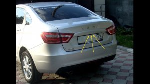 Lada Vesta 1G. Установка сенсора на багажник.  Пошаговая инструкция