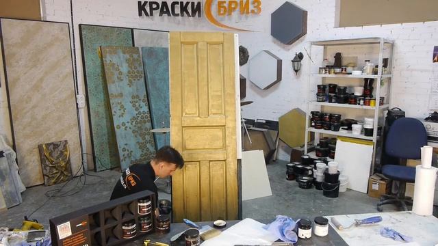 Декор двери при помощи набора для декора Бронза-Медь!