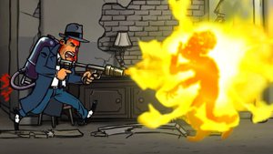 Пулемет ОГНЕМЕТ и армия Зомби в огромном городе прохождение   игры Guns Gore & Cannoli