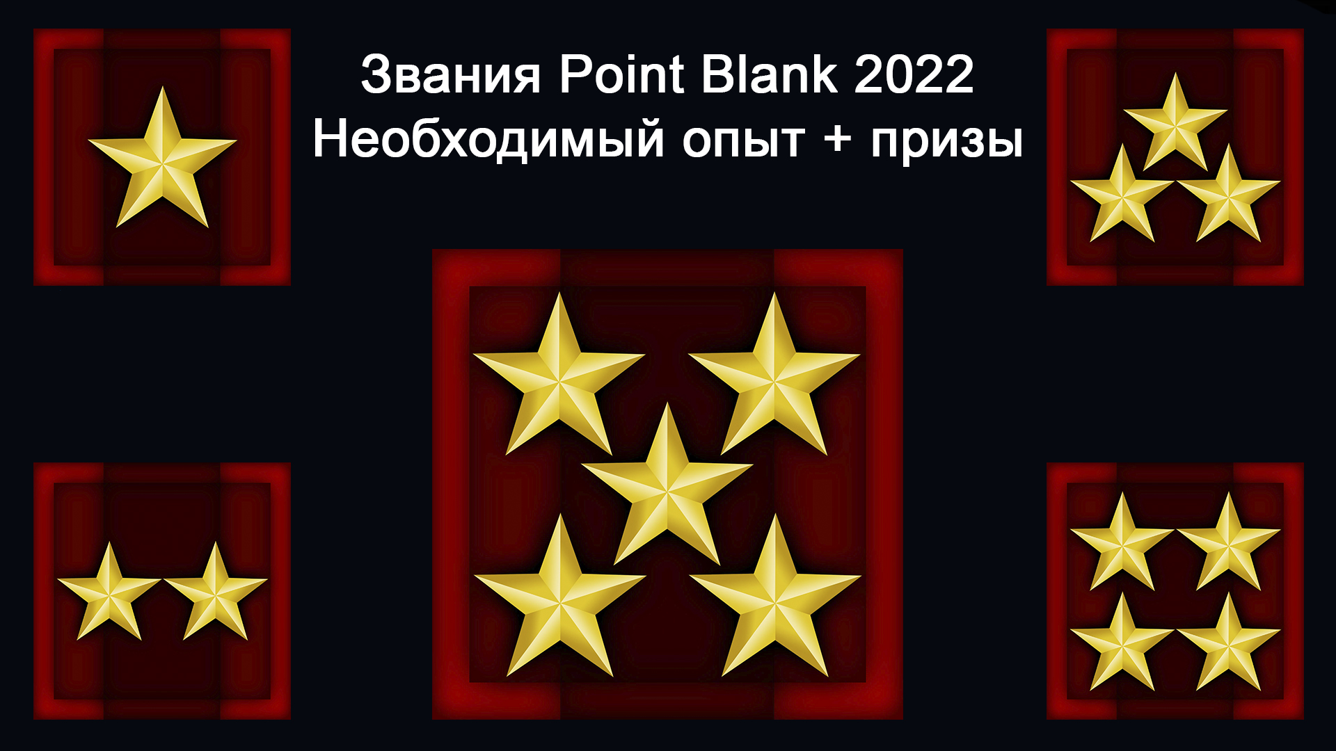 Все звания в Point Blank 2022 по порядку и с призами за повышение