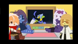 ? Undertale react to Sans vs Jevil /-/ ? gcrv /-/ ❄️ Undertale gacha Club ?️