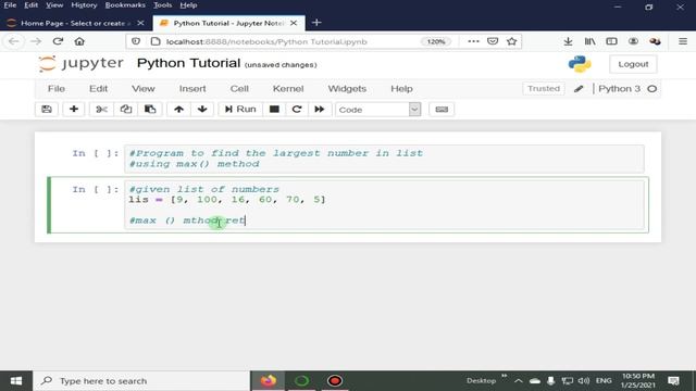 Using MAX To Find Biggest Element In A List | Python 4 You | Lecture 116