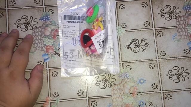 Посылки с Joom.Распаковка12Блеск для губдетские резинки для волос