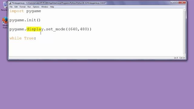 How to define infinitive game loop in pygame - python pygame course смотреть онлайн