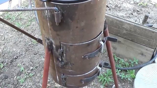Как своими руками сделать печь из трубы  для казана
