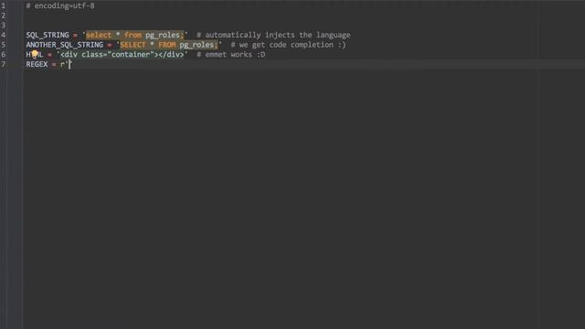 PyCharm Language Injection