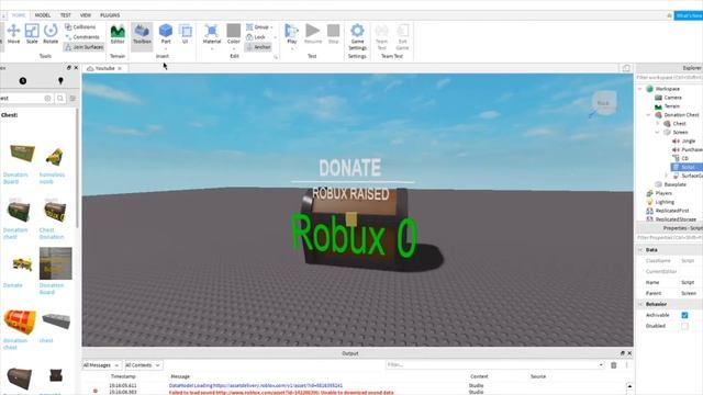 Roblox Studio - Donate Chest Tutorial смотреть онлайн