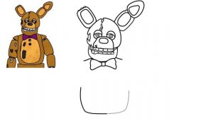 How To Draw SPRING BONNIE Five Nights at Freddy’s