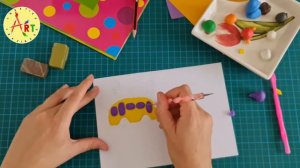 FUN YELLOW SCHOOL BUS TUTORIAL | Back To School Art| | Plasticine Painting | PART 1