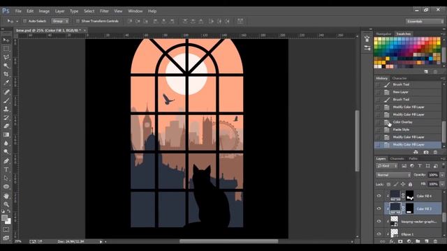Graphic Art Photoshop Time lapse | Somewhere Loneliness смотреть онлайн