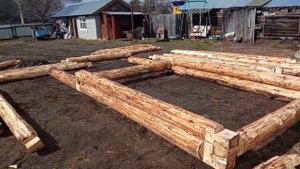 Строим баню первый раз ,часть 1,сруб,фундамент,.
