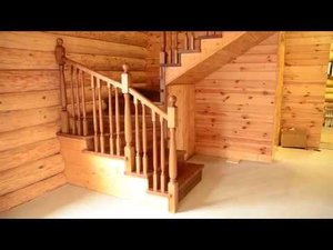 Хорошая лестница для хорошего дома, лестница в срубе "Берёзка".