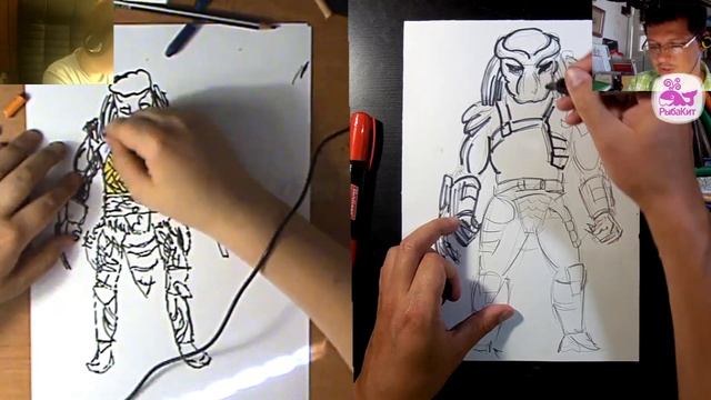 Как нарисовать ХИЩНИКА | How to draw a PREDATOR | Данила Мастер смотреть онлайн