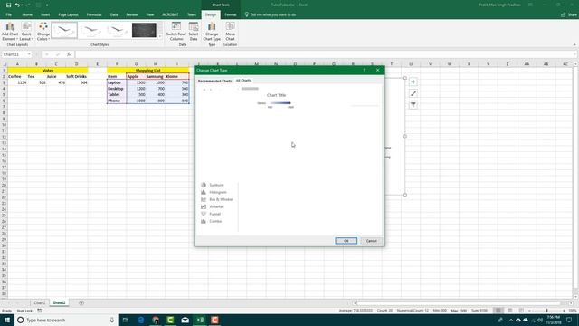 MS Excel Tutorial - Lesson 45 - Chart Types