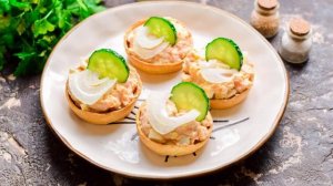 Тарталетки с икрой минтая