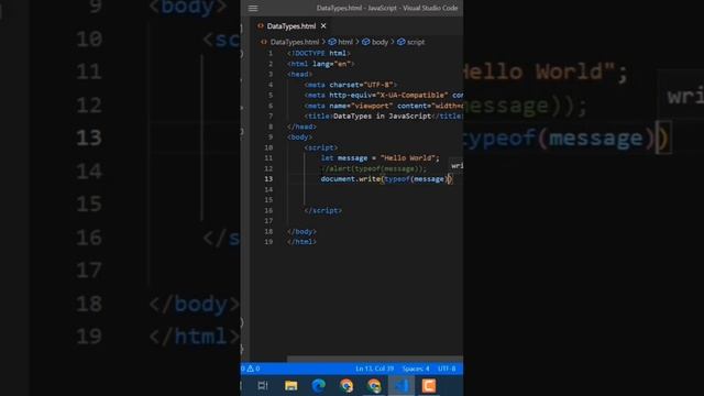 Datatype in JavaScript#coding #css3 #javascript #html #cs #string #number