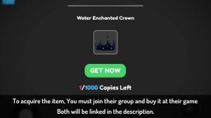 [SOLD OUT] HOW TO GET THE UPCOMING FREE UGC LIMITED: WATER ENCHANTED CROWN! | ROBLOX