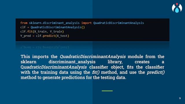 Quadratic Discriminant Analysis (QDA) code and work Explanation in Hindi