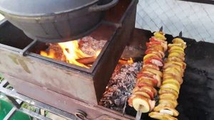 Ч 2 Семейный Шулюм приготовленный на свежем воздухе в Казане на 8 литр.  в гор. Пенза 19 июня 2022г.