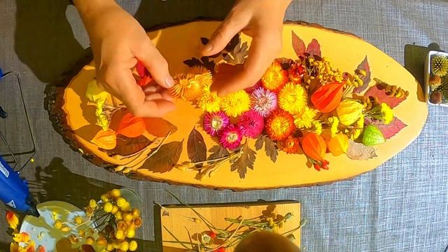 Осенний декор/Композиции  из сухоцветов и природных материалов.  Мастер класс.