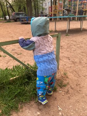 №104 Безрукавка спицами на ребенка возраста 1-2 года. #вязание #молодойблогер