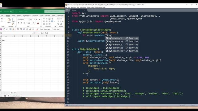 Copy Paste Multiple Items From QListWidget PyQt5 смотреть онлайн