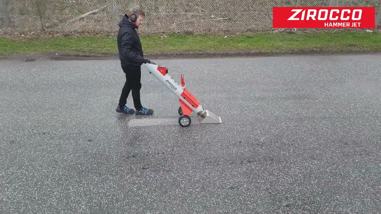 Самая простая и удобная ручная машина для сушки асфальта в мире - Zirocco Hammer Jet V.2.