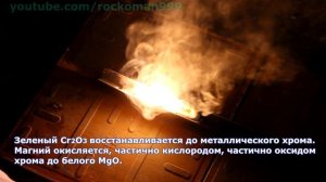 Mg+Cr2O3=Cr+MgO ОВР методом электронного баланса и демонстрация.