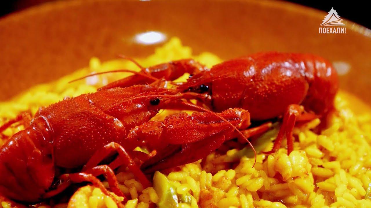 Ризотто по-милански со спаржей и раковыми шейками смотреть онлайн