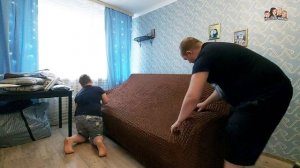 Купили универсальный чехол на диван/Как одеть чехол на диван/Стал как новый/Чехол на диван/моя семь