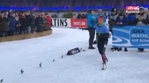 Laura Dahlmeier warm up. Christmas race 2019. biathlon\ Лаура Дальмайер
