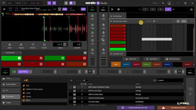 Serato Studio "Drum n Bass" 170 BPM | Beat Breakdown