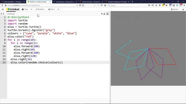Holiday coding with Python: Digital snowflakes with Alex: смотреть онлайн