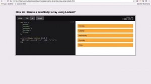 How to iterate a JavaScript array using lodash - Kevin Chisholm Video