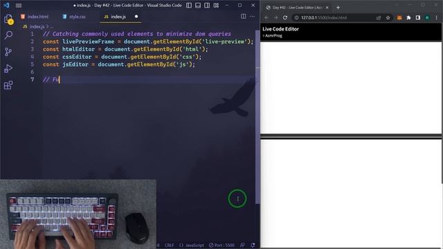 ASMR Programming - Coding a Code Editor With Live Preview - No Talking