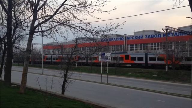 Скоростной электропоезд Ласточка Краснодар - Роза Хутор ЭС1-011
