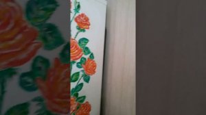 Художественная роспись холодильника акрилом