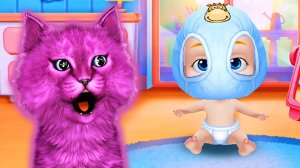 МАЛЫШ НАДЕЛ НА ГОЛОВУ ТРУСЕЛЯ ИГРА для ДЕТЕЙ говорящий КОТЕНОК АБИ играет ДЕТСКИЙ ЛЕТСПЛЕЙ.mp4