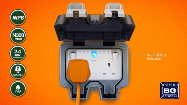 BG Weatherproof Wi-Fi Extender Socket