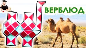 Верблюд из змейки 72 элемента. Головоломка