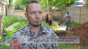 Археологические раскопки у дома купца Ксенофонта Анфилатова