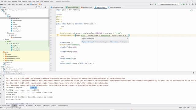 Hibernate Bulk Insert Performance . Impact of allocationSize in the @SequenceGenerator annotation смотреть онлайн