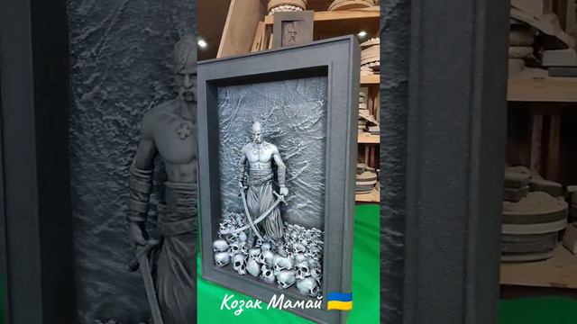 Триптих "Козак Мамай" , 3D-картини з дерева!  Три панно розміром 70×50 см! Патріотичний подарунок!