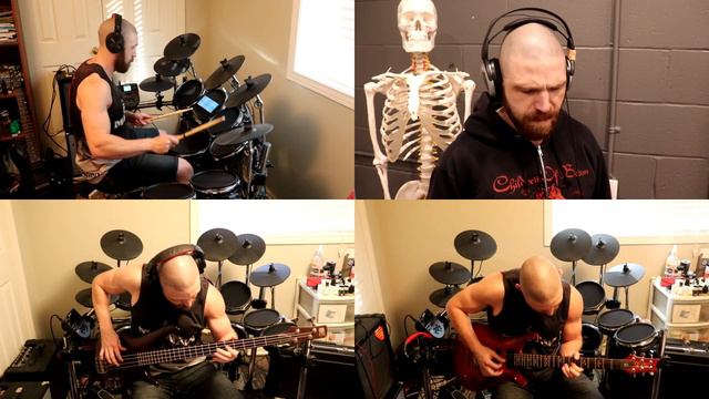 RUSH Red Barchetta Split Screen Cover by One Man Band 🤘🏿🤘🏿 смотреть онлайн