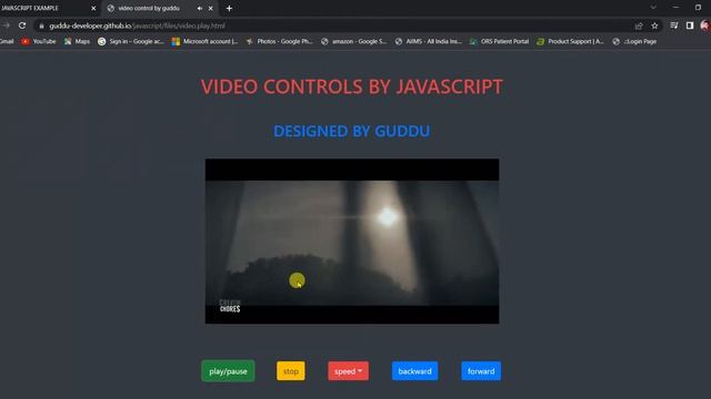CUSTOM VIDEO CONTROLS IN JAVASCRIPT