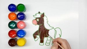 Как раскрасить ЛОШАДКУ
