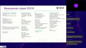 Вебинар: Коммутаторы SNR серии S5210