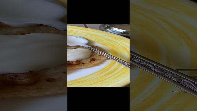 Блинчики со сметаной и сахаром и чай с лимончиком! #еда #едим #едимвкусно #лайфстайлблог