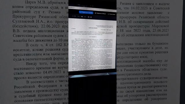 выдали определение об отказе в ускорении сроков, вместо оставления жалобы прокуратуры без движения