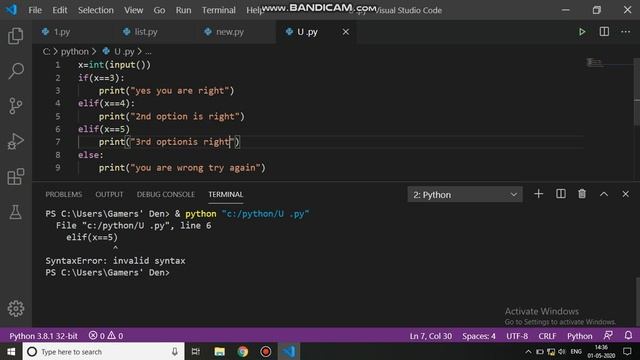 12.Elif statement in python in tamil#elif#pythonintamil#lockdown#pythonforbiginners || Lockdown